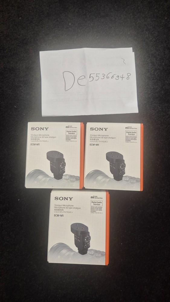 SONY Camera Microphone Shotgun Microphone with Windscreen Included ECM-M1