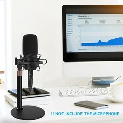 Audio Technica Mic Stand with Shock Mount Foam Table AT2020 Black