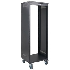 Sound Town 30U Universal Steel Rack, w/ 3″ Locking Casters (STRK-M30U)