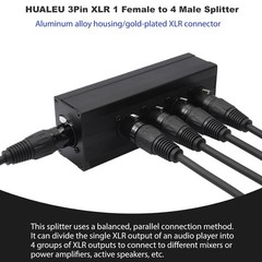 XLR 3 Pin Splitter Box With Robust Construction For PA System Easy To Use