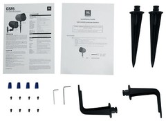 4 JBL GSF6-TN 6.5″ Landscape Ground Stake/Wall Mount 70v Commercial Speakers+Amp