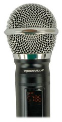 Rockville RWM-66 6-Mic Adjustable Frequency Wireless UHF Microphone System/Metal