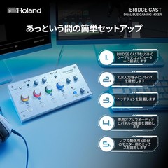 Roland BRC-WH Bridge Cast Gaming DAC Amp Audio Interface