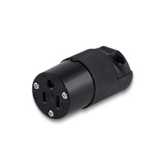 Hubbell Straight Blade Female Connector 2-Pole 3-Wire Grounding, 15A 125V, 5-15R