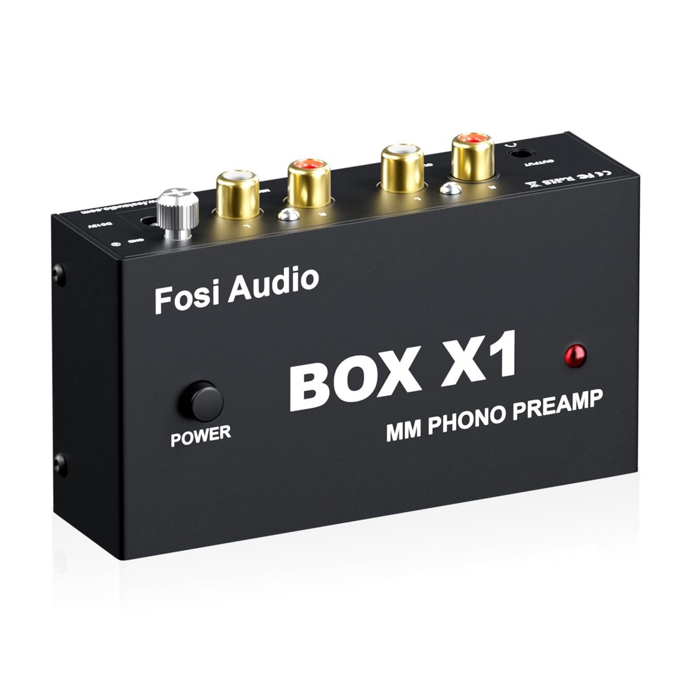 Fosi Audio Box X1 MM Phono Preamp for Turntable Mini Stereo Hi-Fi Headphone Amp