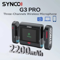 SYNCO G3 PRO Three-Channel Wireless Lavalier Microphone Video Recording TX+TX+RX