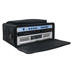 Sound Town Portable 4U Rack Bag w/ 14″ Rackable Plywood Rack Frame STRB-416B