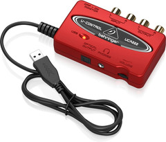 UFO202-BK USB Audio Interface Vinyl Recording Bundle, Black