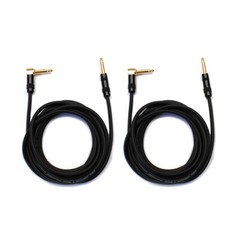 2 Pack Audio2000’s C28012P2 12Ft 1/4″ TS Right Angle To 1/4″ TS Cable