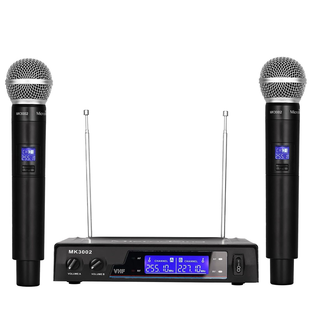Wireless Microphone System – Dynamic Handheld, 150 Ft Range, 16 Hours Use