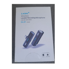 GL61 Wireless Lavalier/Lapel Microphone, Black, for iOS Android Devices, 2.4GHz