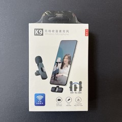 Wireless Microphone Set For iPhone & iPad 2 Pack K9 Live Shows TikTok Vlogging