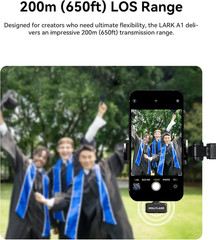 Lark A1 Wireless Microphone for Iphone 17/16/15 & Android, 48Khz/24-Bit