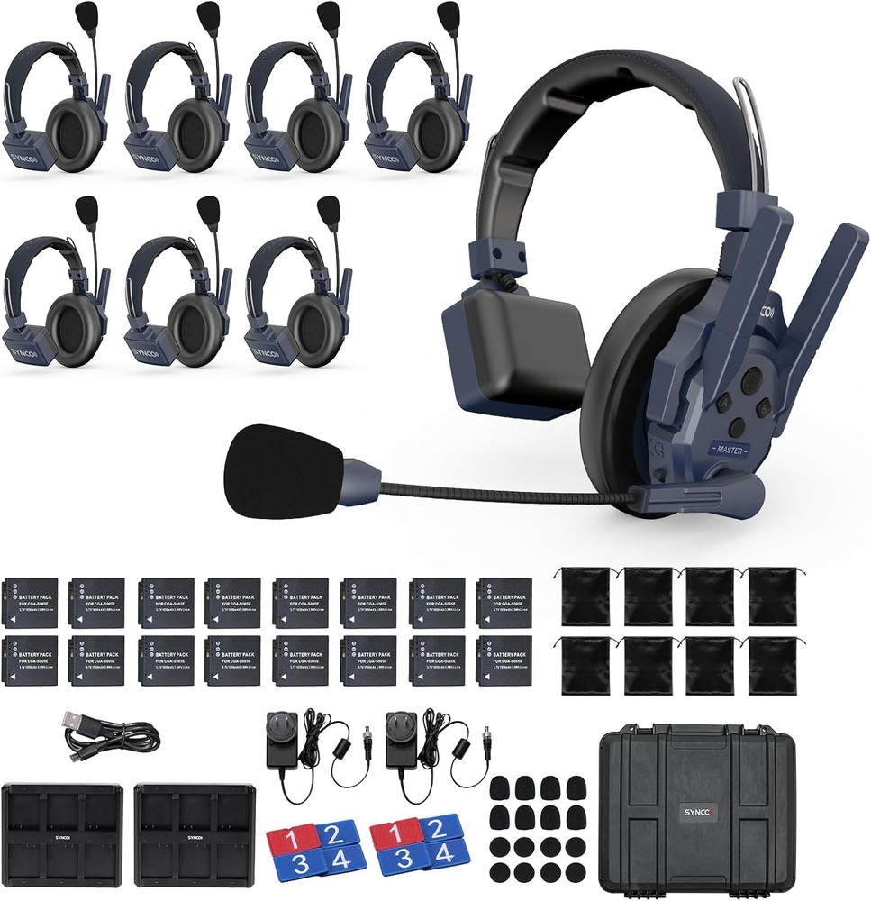 SYNCO XTALK Master Wireless Intercom Headset System ENC 2.0 Noise Reduction