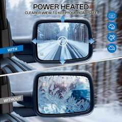Passenger Right Side Door Mirror for 2010-2018 Ram 1500 2500 3500, with POWER FO