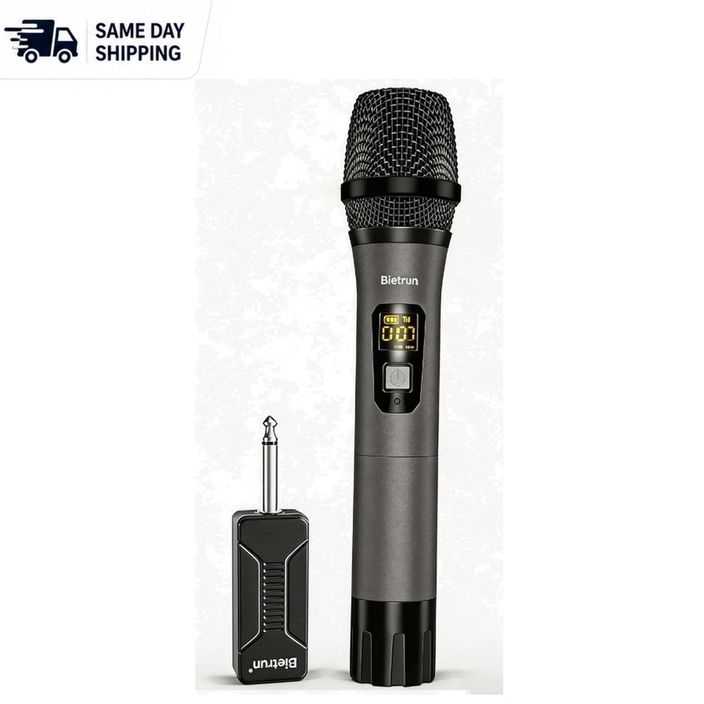 Unidirectional UHF Wireless Microphone with Mute Function – Perfect for Events