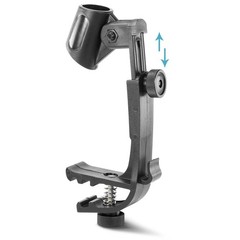 Adjustable Drum Rim Mic Clips – Microphone Mount Clamp (Pack of 2) Black