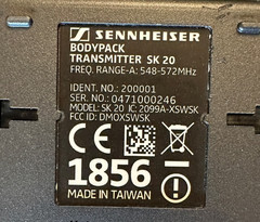 Sennheiser XS Wireless Lapel Microphone Set – EM 10 Receiver, SK 20 Bodypack