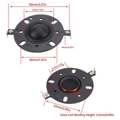 2PCS Tweeter Diaphragm Soft Sound Quality For 4 Inch Tweeter Easy To Use