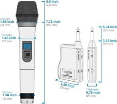Wireless Microphone, Handheld Dynamic Microphone Wireless mic System for Kara…