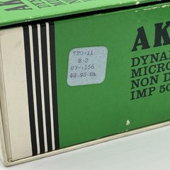 Set of 2 Akai DM-13 Dynamic Microphones Non Directional w/Stands New NOS