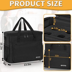 8 Slots Wireless Microphone Case with Foam, 1680D Heavy Duty Oxford Fabric Mi…