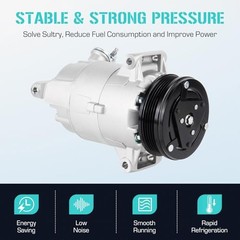 AC Compressor for Chevrolet Malibu 2.2L 2007-2008, Malibu 2.4L 2008-2012,