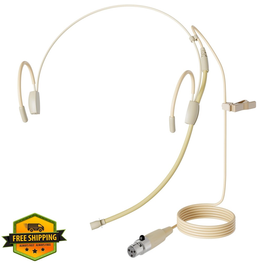 J K MIC-J 060 Earhook Microphone for Shure Transmitters