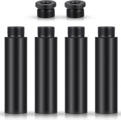 4 Pieces Mic Stand Extension Tube 5/8 Inch Microphone Extension Pipe Aluminium A