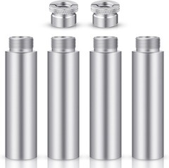 Mic Stand Extension Tube 4 Pieces 5/8 Inch Microphone Pipe Aluminium Alloy