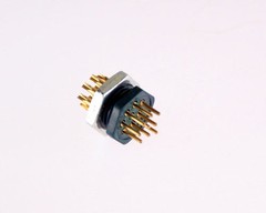 9 Pin Male Miniature Hexagonal Panel Connector Plug Hex Nut 126 Series