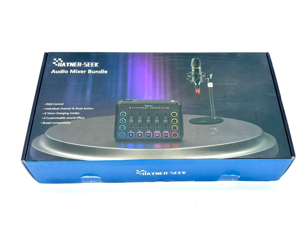 Hayner-Seek Audio Mixer Bundle: 4 4 Customizable Sound Effects w/ RGB Control