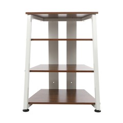 4-Tier AV Media Stereo Stand Console With Storage Shelves Holder Load 110.23lbs