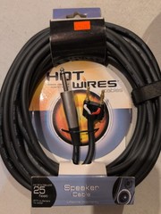 Hot Wires Speaker Cable, 25 Ft, Qtr To Banana 14 AWG HW SP14-25BAQTR