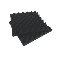 4 PK Black Egg Crate Acoustic Foam Tile Panel Wall Tile Soundproofing 12x12x1.5″
