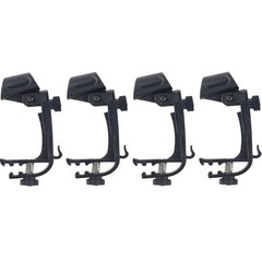 4Pack Clamp Clip Holder Mount For Drum Microphone Mic For Shure SM58 SM57