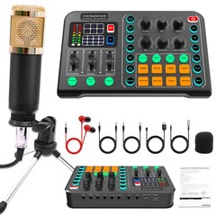 Headset Studio Recording Kit Podcast Mixer Equipment Condenser Microphone Set US