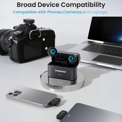 M2 Magnetic Wireless Microphone for iPhone/Camera/Android, Ultralight 9.5g, 9…