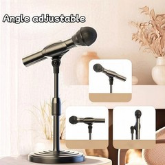 Microphone Stand Support Adjustable Desktop Mount Mic Holder 24-32cm Height