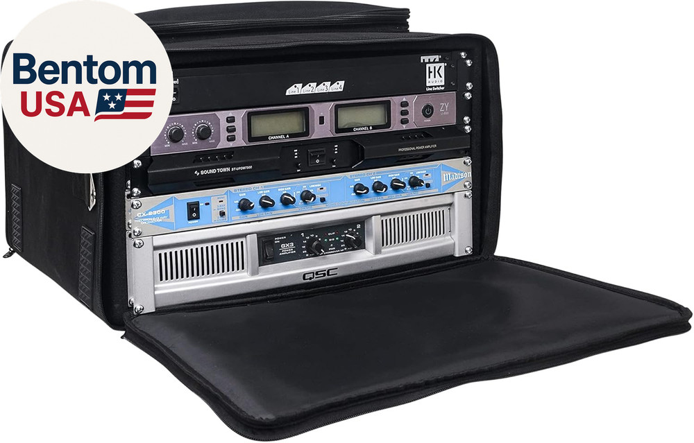 Portable 6U Rack Bag, Soft Rack Case with 14″ Rackable Depth, Plywood Rack Frame