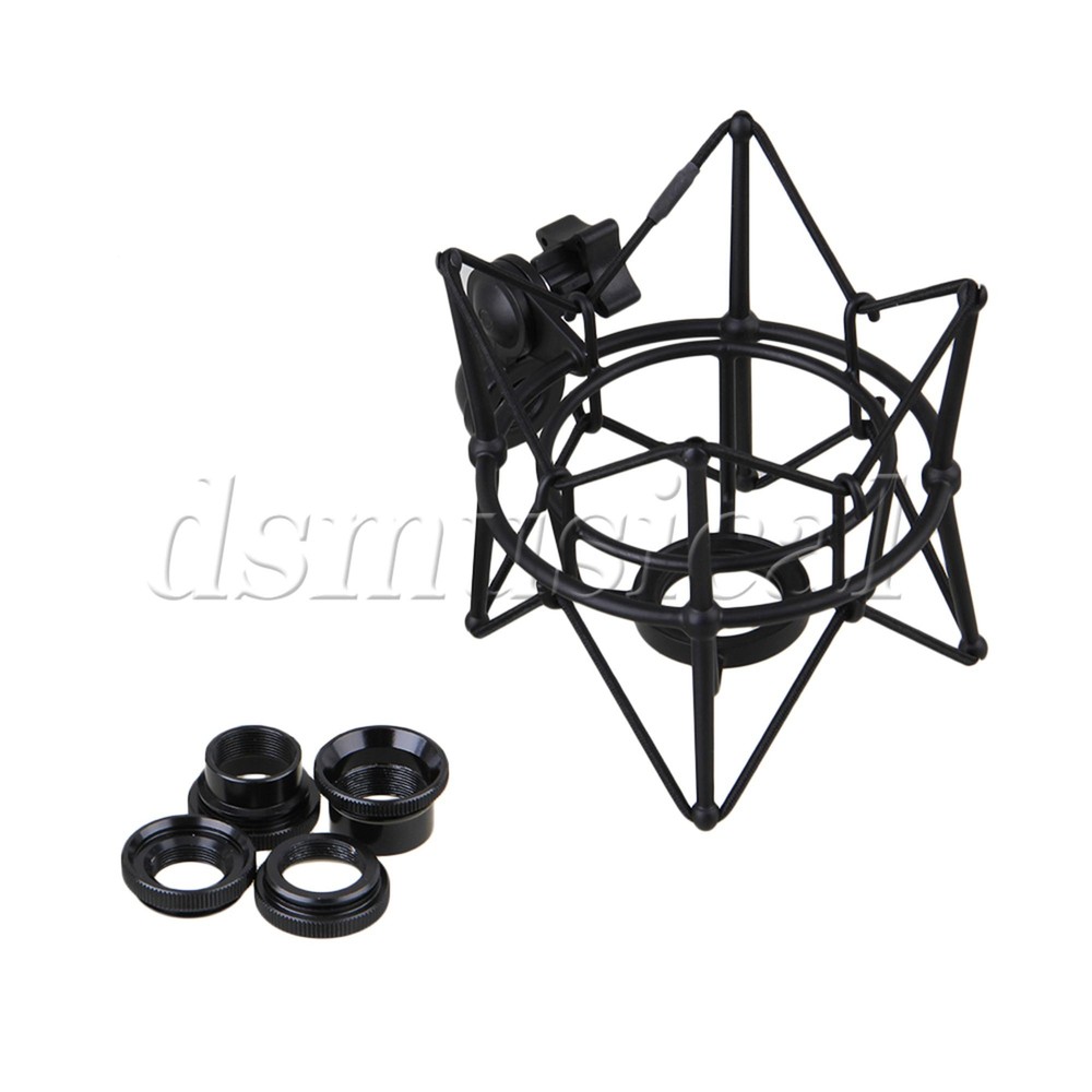 118x117mm Microphone Spider Shockmount Cylinder Shape Black for Newman U87