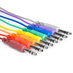 Hosa CSS-830 8-Pack of 1-foot 1/4″ TRS Balanced Patch Cables 1ft 12″ 12-inches