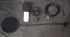 BM-800 Condenser Microphone Bundle Shock Mount Pop Filter XLR to 3.5mm Cable
