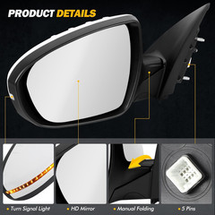 2011 2012 2013 Left Driver Side Mirror Rear Door View Mirror Compatible with Kia