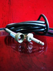Vintage 1940’s American RC crystal microphone harp mic w cable display Astatic
