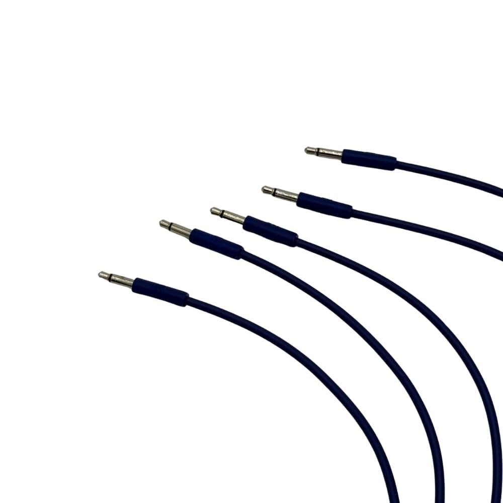 Luigi’s Modular mPatch Mini Eurorack Patch Cables – Blue 6 cm (2.5 in) 5 Pack