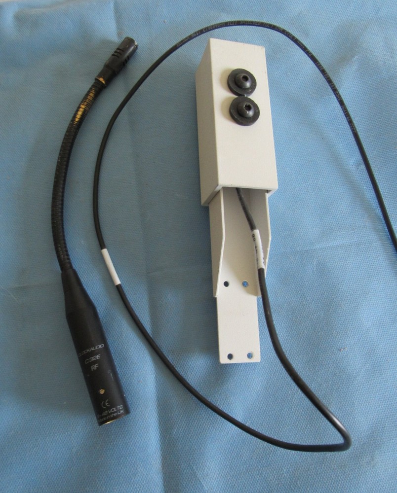 ClockAudio Gooseneck Microphone C 32E RF 9-48 Volts w/ Plug in Base Attachment