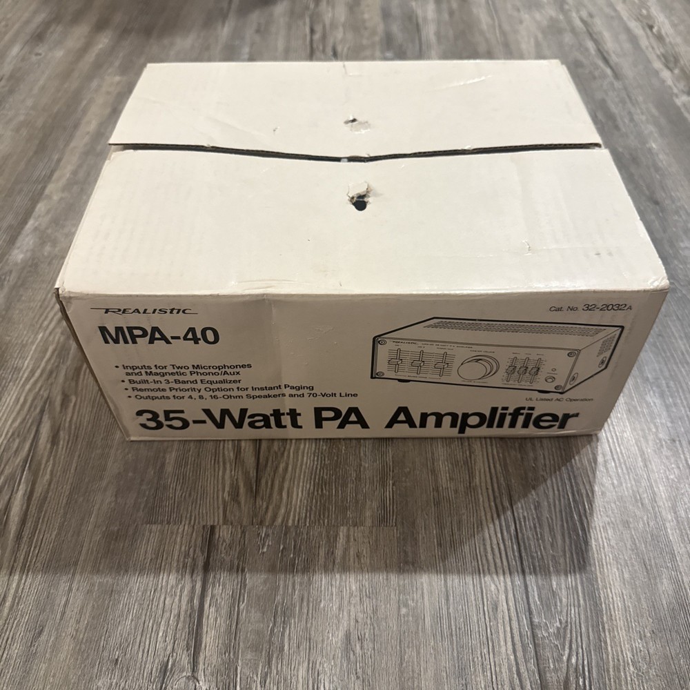 Realistic MPA-40 35-Watt PA Amplifier. Made In USA #32-2032