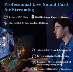Professional Audio Mixer, K300 Live Sound Card and Interface Sound…