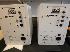 krk rokit 6 gen 3 white pair studio monitor speakers w/original boxes *RARE*